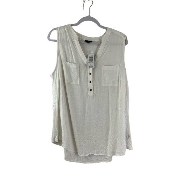 Torrid Tops - Torrid Size 1x (14-16) Womens White Short Sleeve Harper Lenny Tank New with Tags